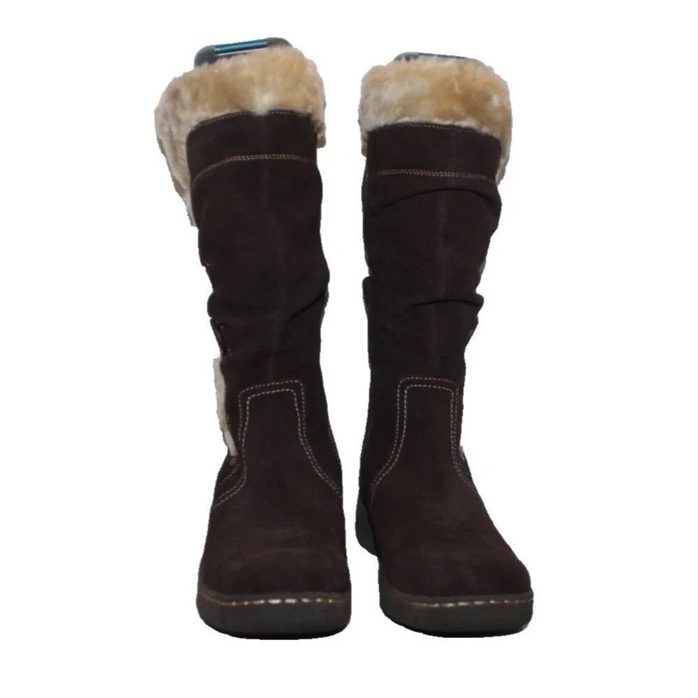 BareTraps Benella Brown Suede Faux Fur Winter Boots  Women’s size 11M